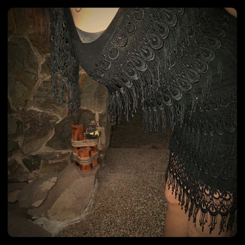 Vintage two-piece Fringe dress